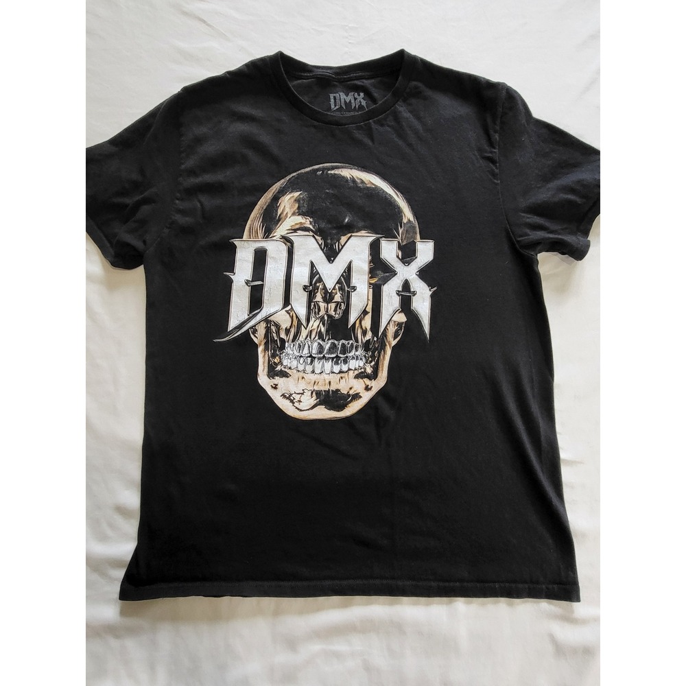 DMX Rap Tee Skull Graphic T-Shirt Mens Large Black Short Sleeve Hip Hop Cotton